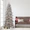 7.5ft. Pre-Lit Slim Flocked Royal Majestic Douglas Spruce Artificial Christmas Tree, Clear Lights